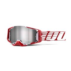 100 Percent Armega Mirror Lens Goggles-Oversized Deep Red/silver