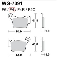WRP Brake Pads F4 Sintered - WG-7391-F4