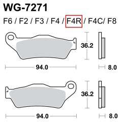 WRP Brakes F4R Sintered - WG-7271-F4R