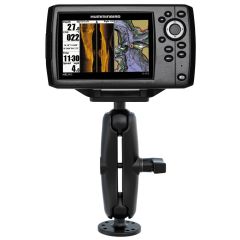 RAM Mounts 1.5" Ball Mount with 2.5" Round Base and 1.5" x 3" Plate for Humminbird Helix 5 - RAM-202-153-202U