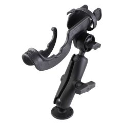 RAM Mounts 2000 Fishing Rod Holder with Double Socket Arm and Round Flat Base Kit - RAM-117