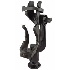 RAM Mounts 2000 Fishing Rod Holder with Revolution Ratchet/Socket System and Round Flat Base Kit - RAM-114-RBSW