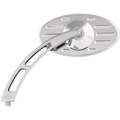 Pro-One Oval Pro Street Ball-Milled Mirror with Teardrop Cutout Stem