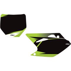 Factory Effex Number Plate Backgrounds Black - 12-64124 | Kawasaki KX450F 2006-2008