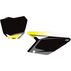 Factory Effex Number Plate Backgrounds Black - 12-64420 | Suzuki RM-Z250 2007-2009