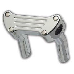Pro-One Chrome Billet 4" Handlebar Riser Kit - Ball-Milled - 801250