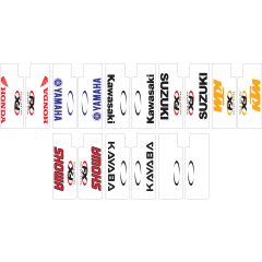 Factory Effex Clear Upper Fork Graphics - Suzuki - Black - 08-38404