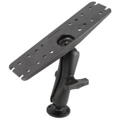 RAM Mounts 3" x 11" Rectangular Plate with 1.5" Ball, Double Socket Arm & 2.5" Round Base Kit - RAM-137
