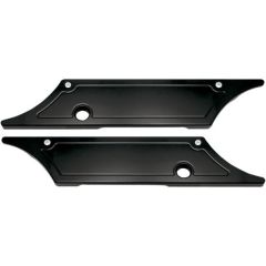 Pro-One Saddlebag Latch Covers - Black Anodized - Smooth - PO104710B