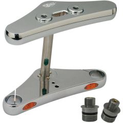 Pro-One Blind Top Billet Triple Tree 3 deg. - with LED - Chrome - 107106