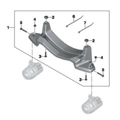 BMW Set Of Brackets LED Auxiliary Headlight 77518529215