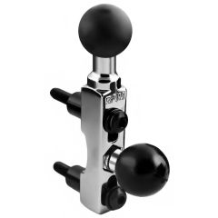 RAM Mounts Chrome Motorcycle Brake/Clutch Reservoir Base with (2 Quantity) 1" Balls - RAM-B-309-2CHU