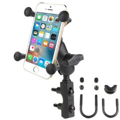 RAM Mounts Combination Brake/Clutch Reservoir U-Bolt Mount with Short Arm & Universal X-Grip Phone Cradle Kit