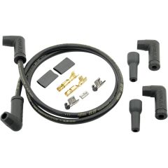 Accel Universal 8.8mm Plug Wire Kit - Single-Plug 90 Deg. Ends - Black - 173083K