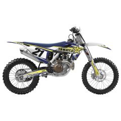 Factory Effex EVO 15 Shroud Graphics Kit Blue/Yellow - 21-01646 | Husqvarna TC50 2017-2019