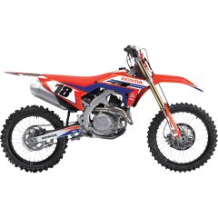 Factory Effex EVO 19 Shroud Graphics Kit Black/Red/Blue/White - 25-01352 | Honda CRF450RX 2021