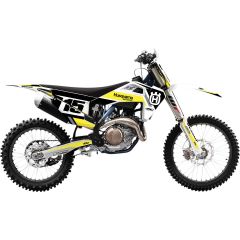 Factory Effex EVO 19 Shroud Graphics Kit Black/Yellow/White - 25-01630