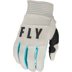 Fly Racing Youth F-16 Gloves Light Grey Sky Blue Size M