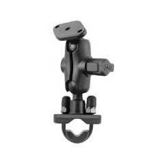 RAM Mounts Handlebar Rail Mount with Short Double Socket Arm and Zinc Coated U-Bolt Base - RAM-B-149Z-A