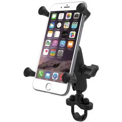 RAM Mounts Handlebar Rail Mount with U-Bolt Base and Universal X-Grip Large Phone Holder Kit - RAM-B-149Z-UN10U