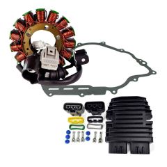 Kimpex HD Stator/Mosfet Voltage Regulator/Rectifier & Crankcase Cover Gasket - 225376