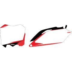Factory Effex Number Plate Backgrounds White - 24-64356 | Honda CRF450R 2021