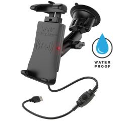 RAM Mounts Quick-Grip Waterproof Wireless Charging Suction Cup Mount - RAM-B-166-UN14W