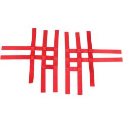 Motorsport Products Replacement EZ-FIT Nerf Bar Nets Red - 81-0303
