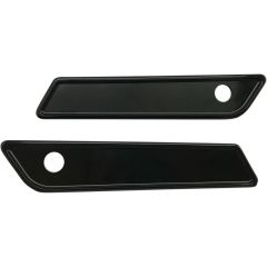 Pro-One Slim Line Saddlebag Latch Cover Smooth - Black - 104721B