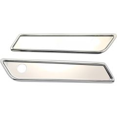 Pro-One Slim Line Saddlebag Latch Cover Smooth - Chrome - 104721