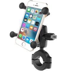 RAM Mounts Torque Handlebar/Rail Base with 1" Ball, Short Arm and X-Grip Phone Holder Kit - RAM-B-408-112-15-A-UN7U