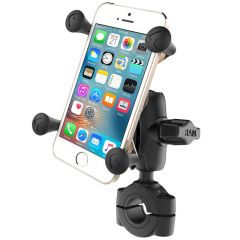 RAM Mounts Torque Handlebar/Rail Base with 1" Ball, Short Arm and X-Grip Kit- RAM-B-408-75-1-A-UN7U