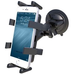 RAM Mounts Twist Lock Suction Cup Mount with Universal Finger-Grip Phone/Radio Cradle Kit - RAM-B-166-UN4