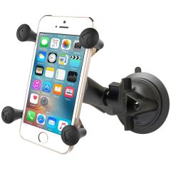 RAM Mounts Twist Lock Suction Cup Mount with Universal X-Grip Regular Phone Cradle Kit - RAM-B-166-UN7