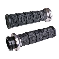 ODI V-Twin Lock-On Grips Black/Silver - V31HCW-BB-S