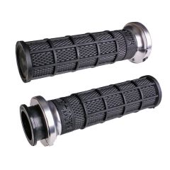 ODI V-Twin Lock-On Grips Black/Silver - V31ITW-BB-S